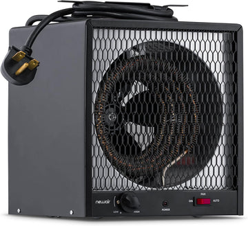 240v Portable Electric Garage Heater, Industrial Strength with Internal Thermostat and Carrying Handle, Heats 600 sq. ft. with 6-30R Plug, Perfect for Garages, Workshops and More