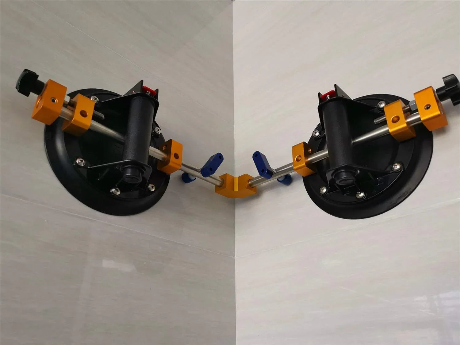 Angle 90 Degree Countertop Seam Setter with 6" Suction Cup for Seam Joining & Leveling/Professional Countertop, granite . Stone, Marble Slab Installation. (2 PACK) (6" seam setter)