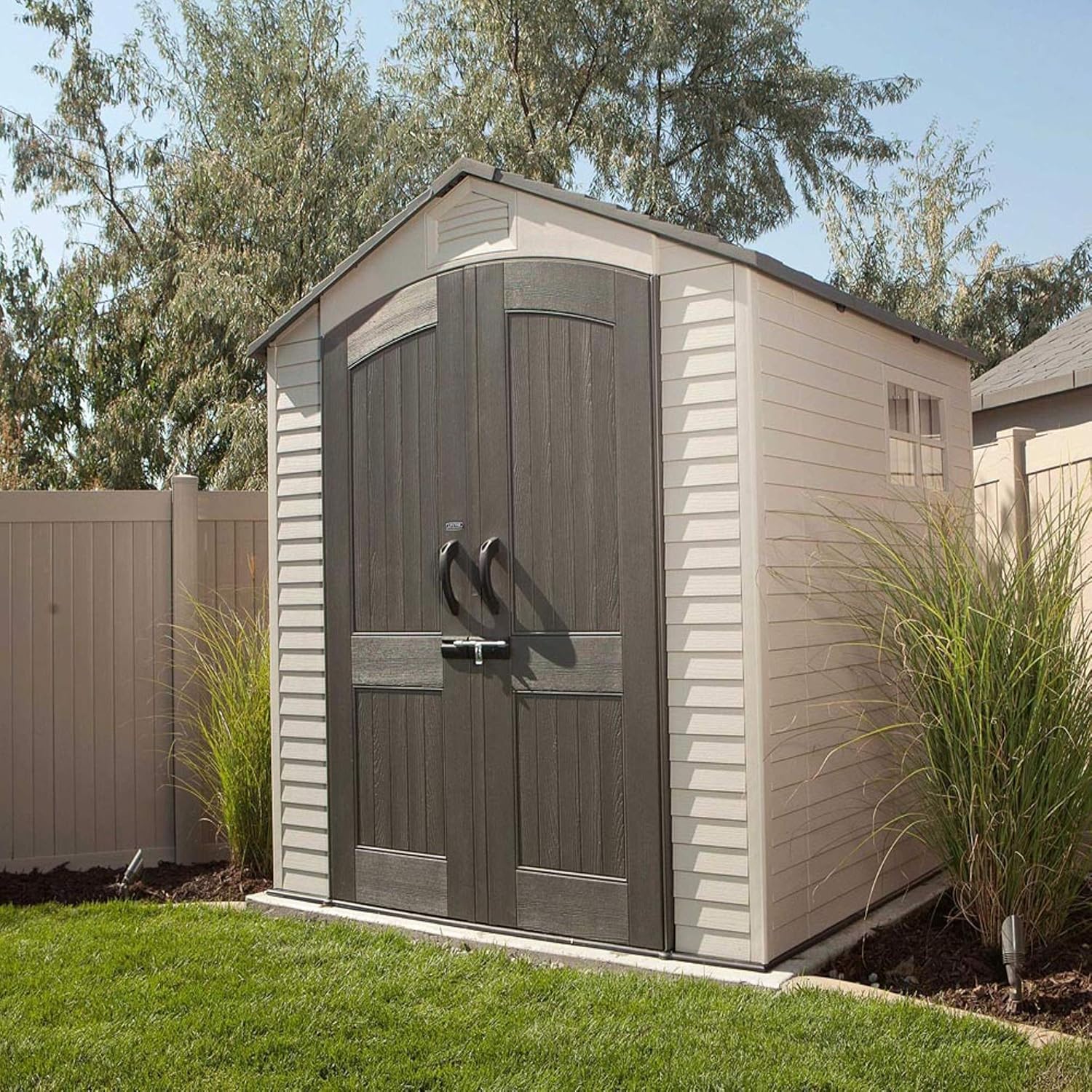 A 12-foot-long outdoor storage rack