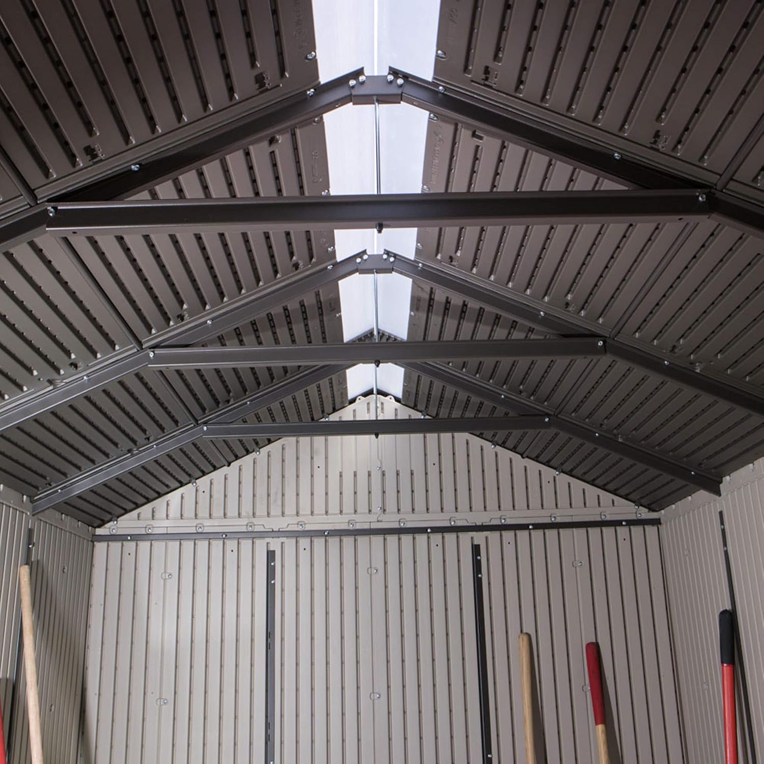 A 12-foot-long outdoor storage rack