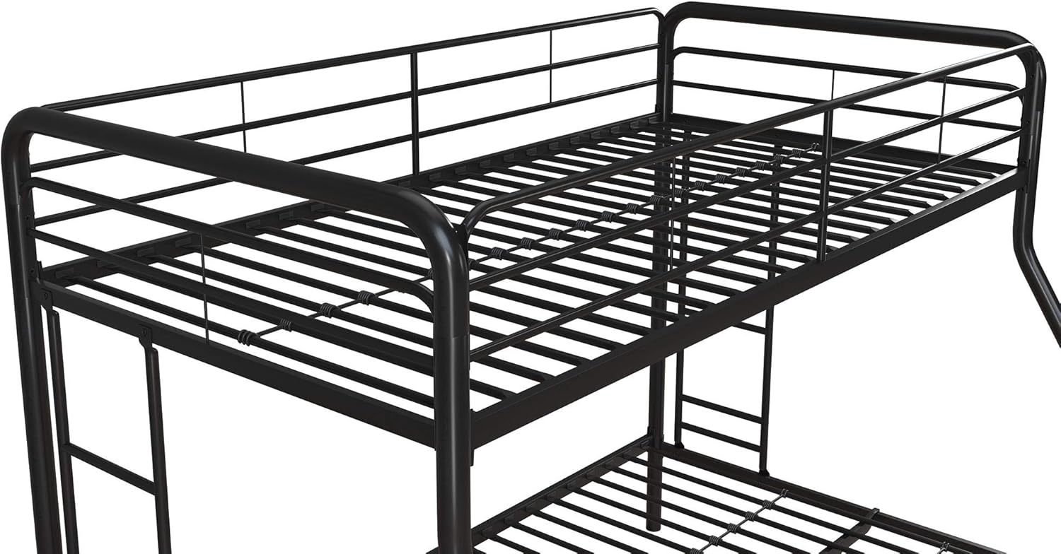 DHP Dusty Twin Over Full Metal Bunk Bed, Off White