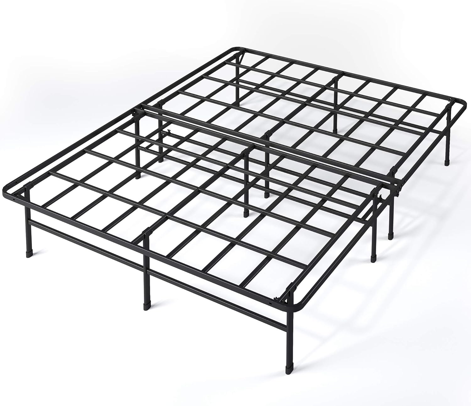 Queen Bed Frame - 14 in SmartBase Elite Metal Bed Frame with Steel Slat Support, Box Spring Replacement, Tool-Free Assembly - Super Heavy Duty Platform Bed Frame with Underbed Storage Space, Queen Size