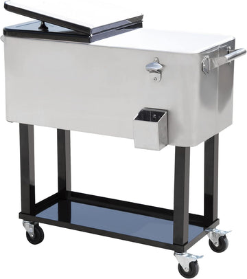 Portable Rolling 80 Quart Steel