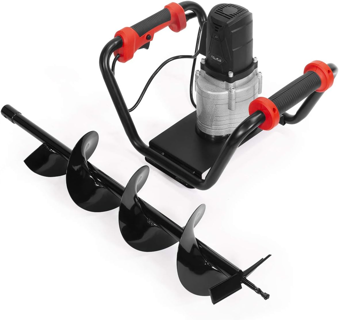 1500W industrial trenching machine enclosure features a soil excavation power head, including a 6-inch digging auger bit kit