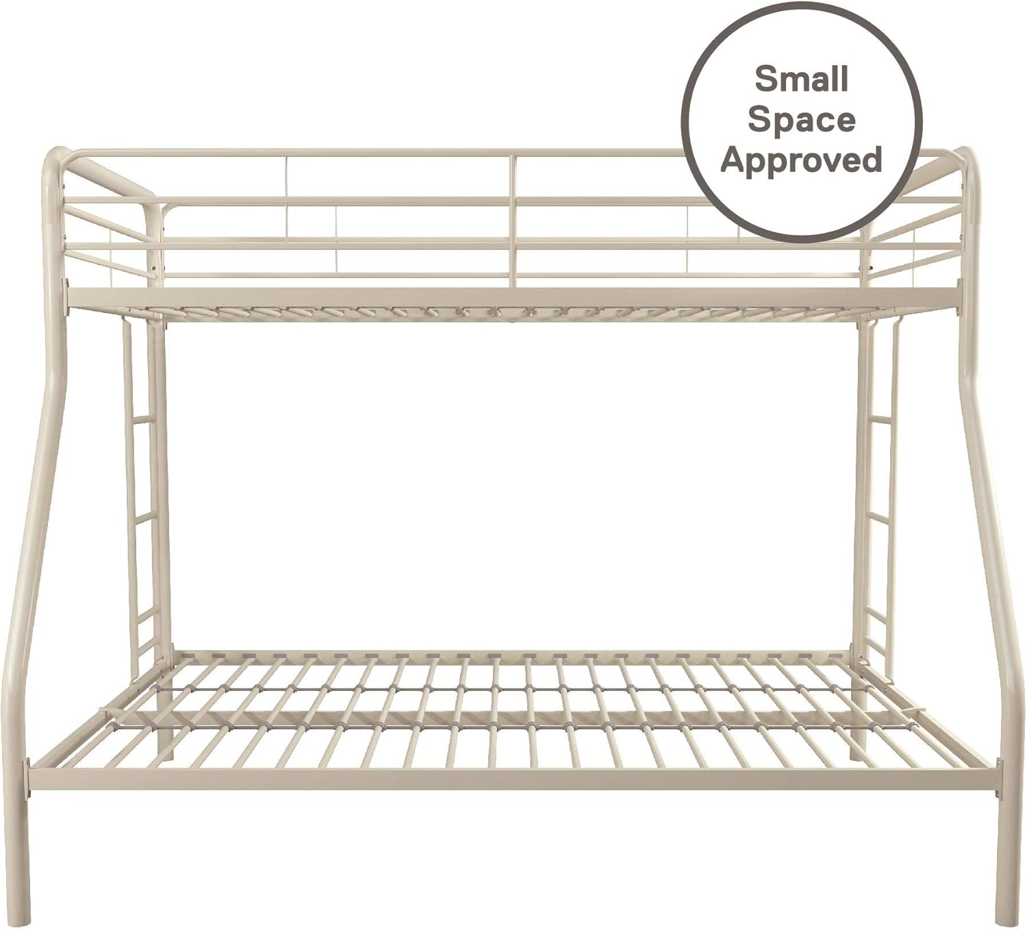 DHP Dusty Twin Over Full Metal Bunk Bed, Off White