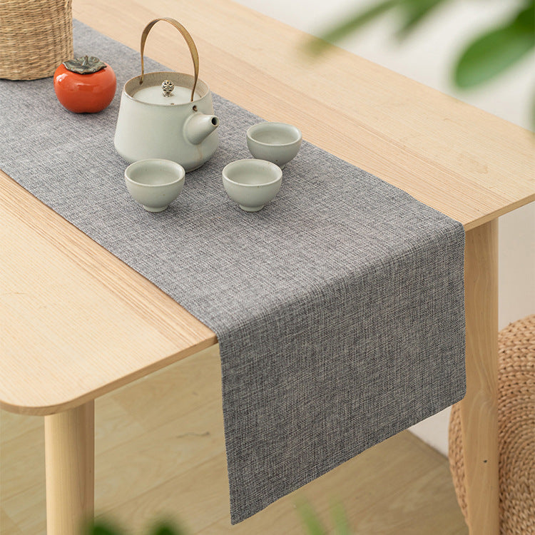 Solid Textured Table Runner Polyester