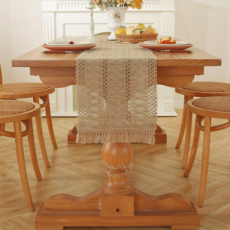 Ramie Table Runner with Fringe