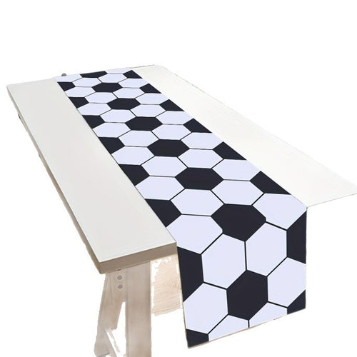 Soccer Table Runner Hexagon Polyester