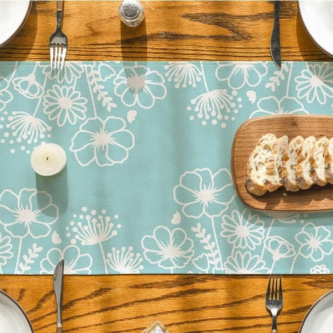 Floral Butterfly Table Runner Polyester