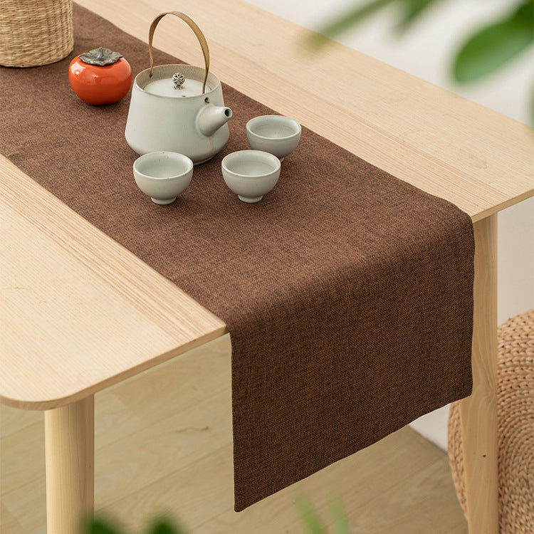 Solid Textured Table Runner Polyester