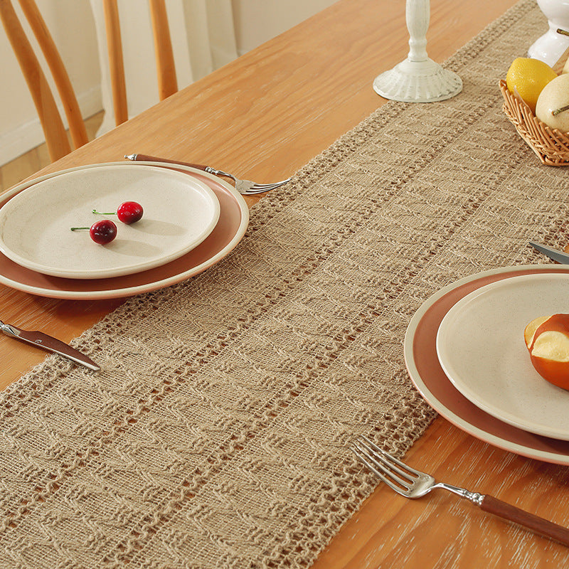 Ramie Table Runner with Fringe