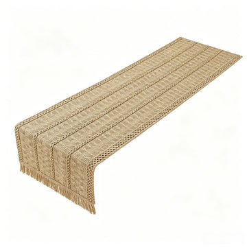Ramie Table Runner with Fringe