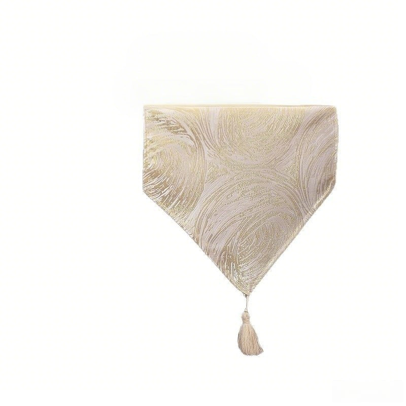 Gold Tassel Table Runner Polyester